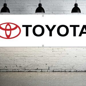 TOYOTA Vehicle Sales Branding Vinyl Banner 6ft. Sign Car Dealership Display